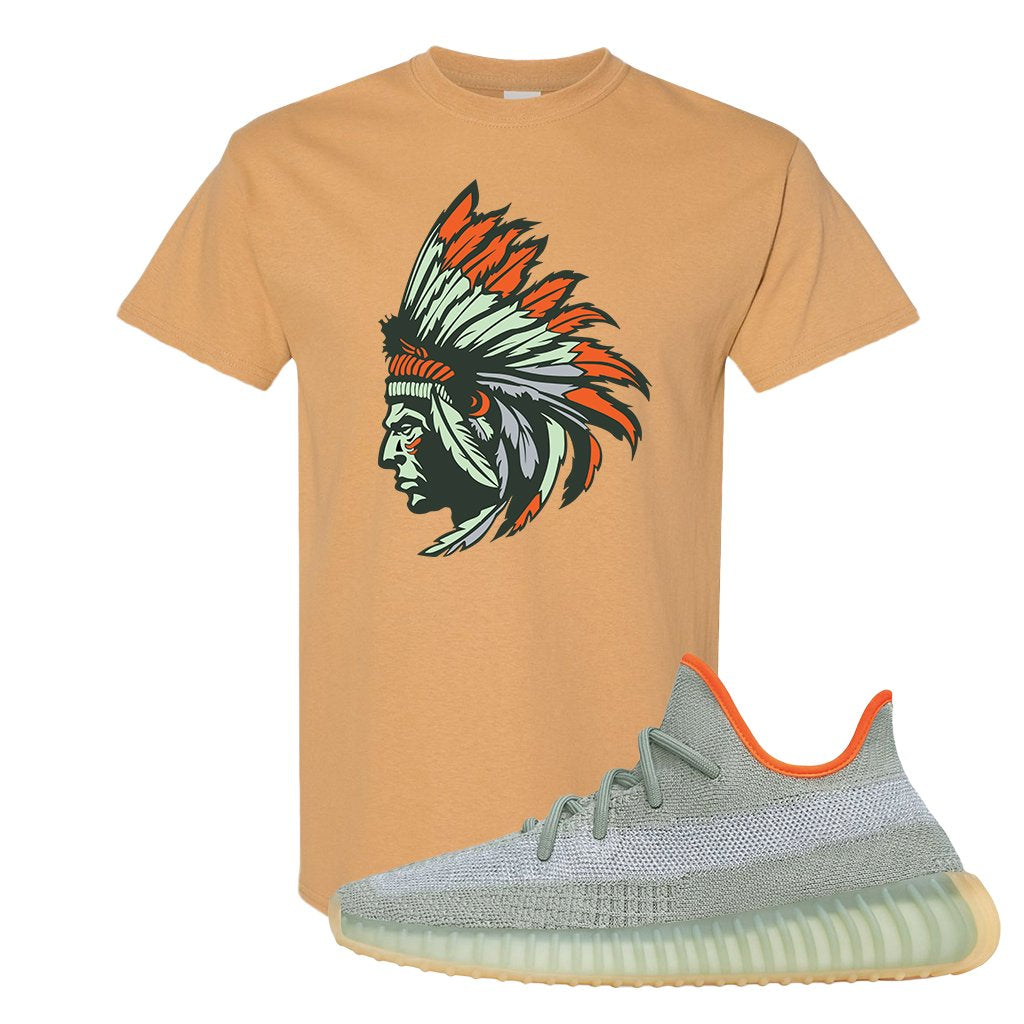 Yeezy 350 V2 Desert Sage Sneaker T Shirt |Indian Chief | Old Gold