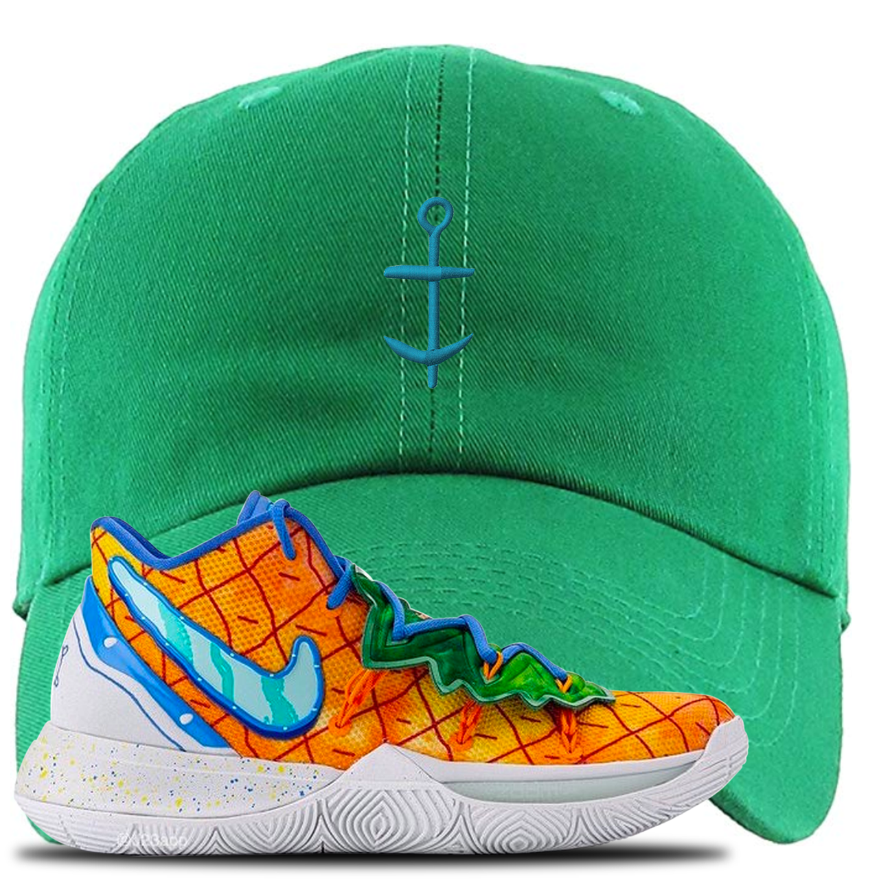 Kyrie 5 Pineapple House Anchor Kelly Green Sneaker Hook Up Dad Hat