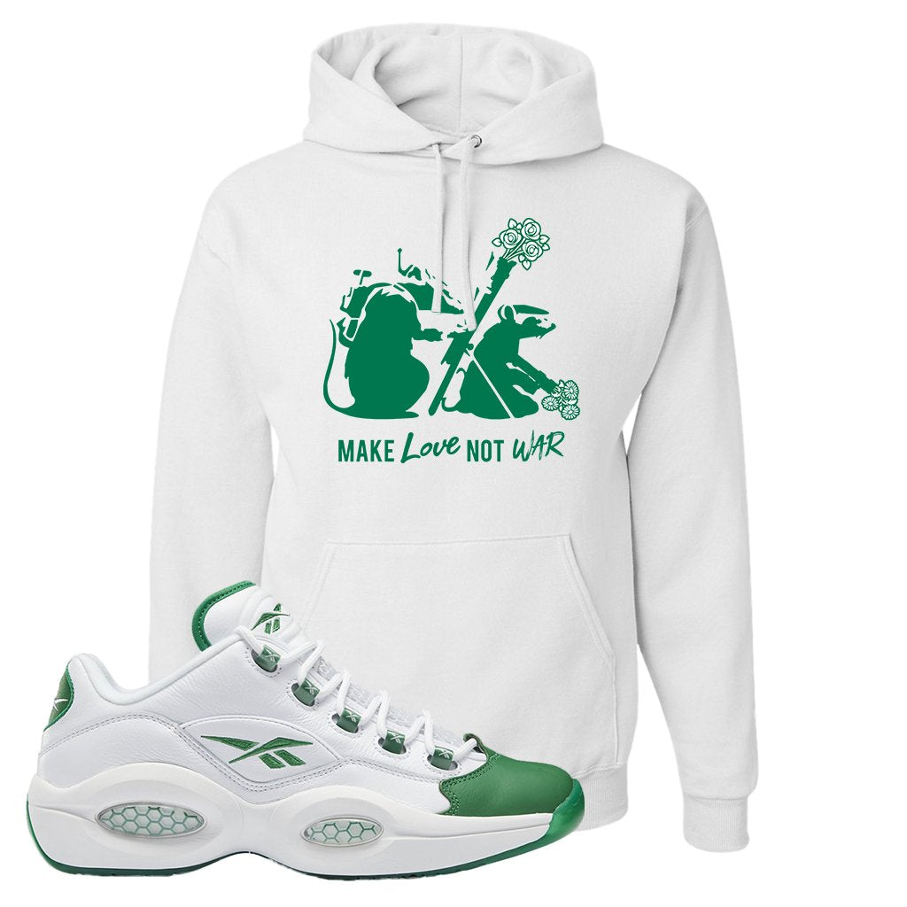 Question Low Green Toe Hoodie | Army Rats, White