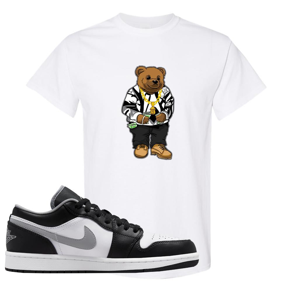 Air Jordan 1 Low Black Medium Grey T Shirt | Sweater Bear, White