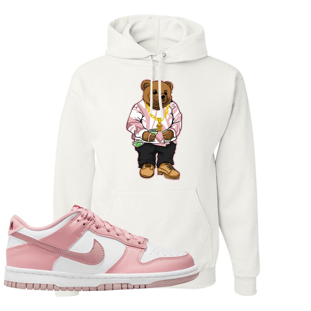Pink Velvet Low Dunks Hoodie | Sweater Bear, White