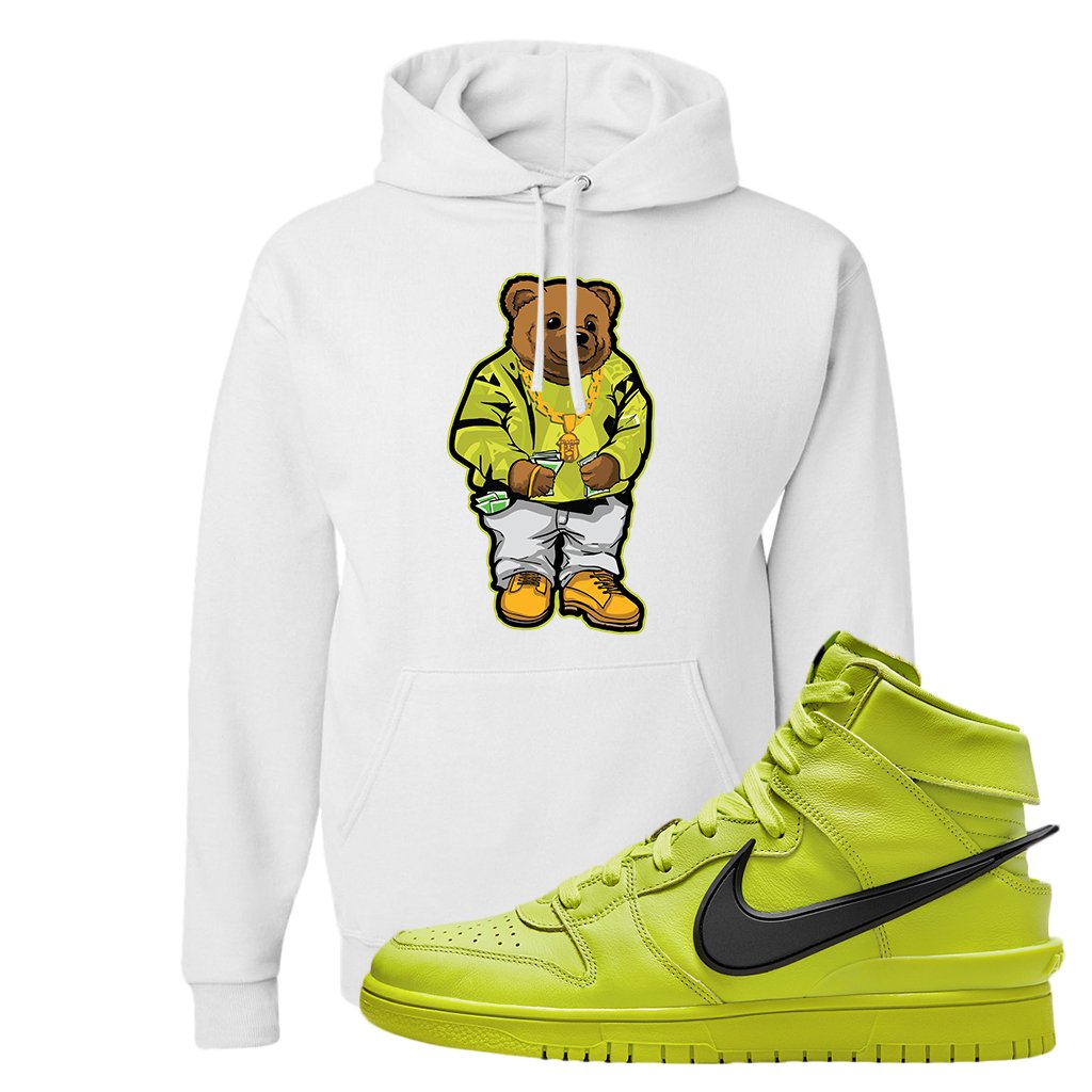 Atomic Green High Dunks Hoodie | Sweater Bear, White