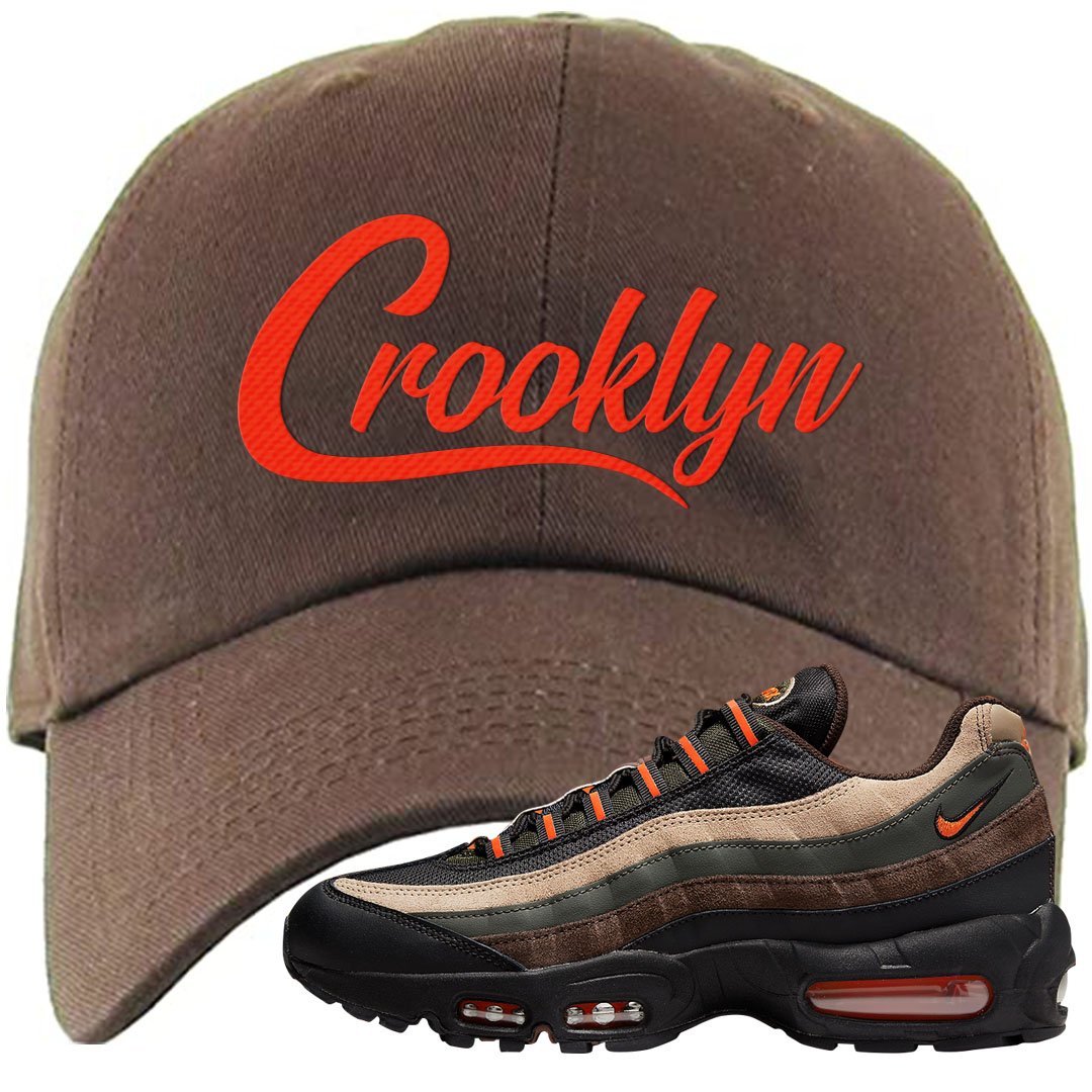 Dark Army Orange Blaze 95s Dad Hat | Crooklyn, Brown