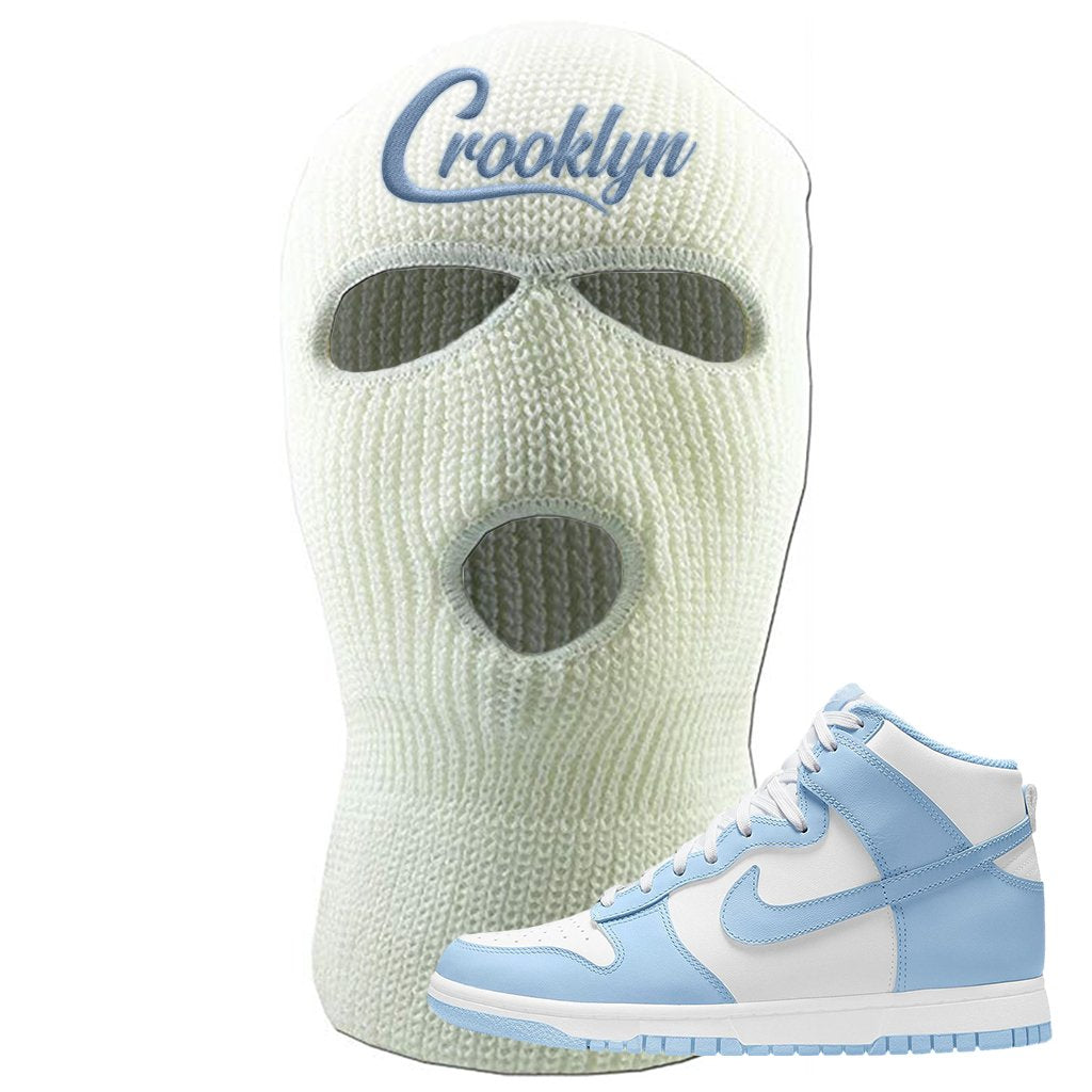 Aluminum High Dunks Ski Mask | Crooklyn, White