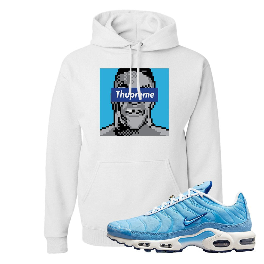 Air Max 1 First Use University Blue Hoodie | Thupreme, White