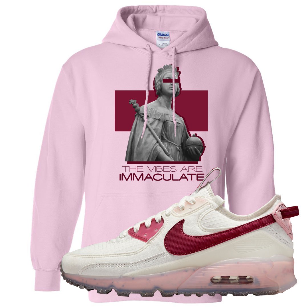 Terrascape Pomegranate 90s Hoodie | The Vibes Are Immaculate, Light Pink