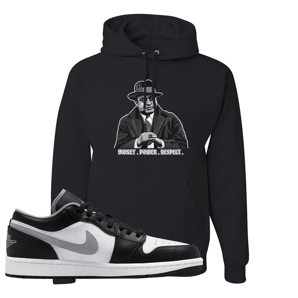 Air Jordan 1 Low Black Medium Grey Hoodie | Capone Illustration, Black