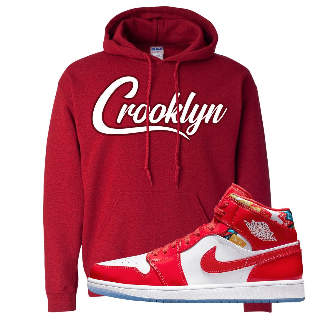 Barcelona Sweater Mid 1s Hoodie | Crooklyn, Red