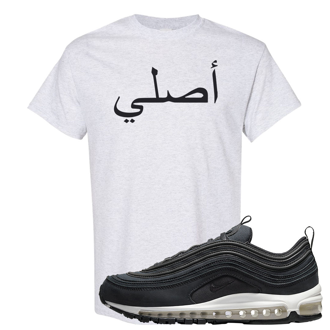 Black Off Noir 97s T Shirt | Original Arabic, Ash