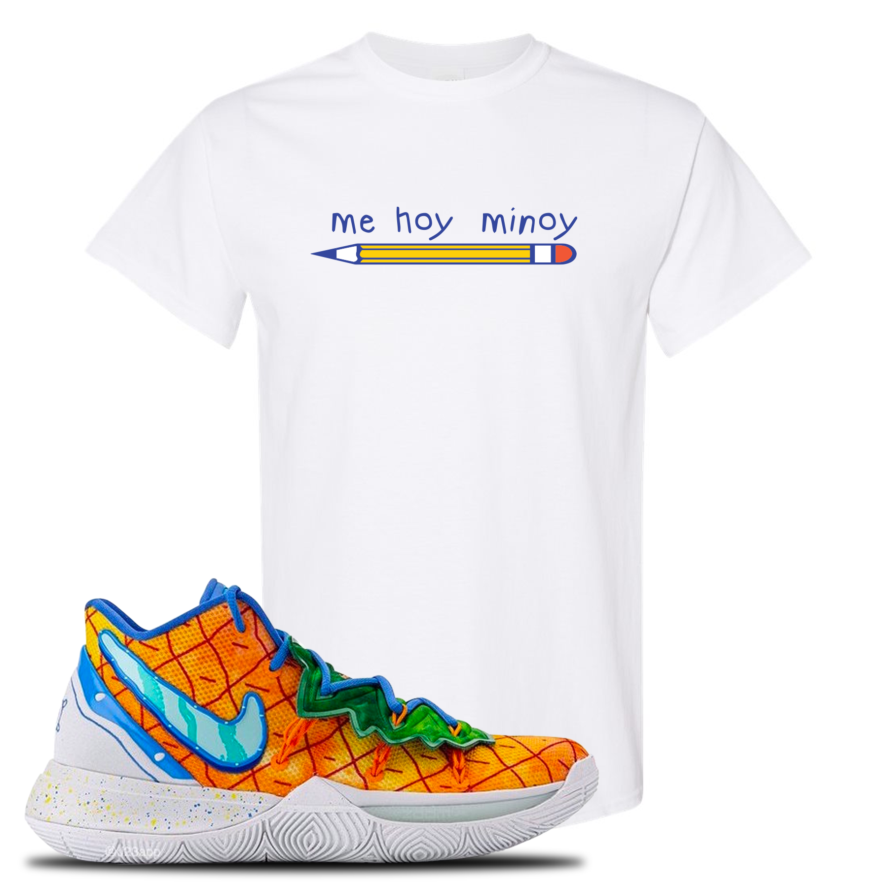 Kyrie 5 Pineapple House Mi Hoy Minoy White Sneaker Hook Up T-Shirt