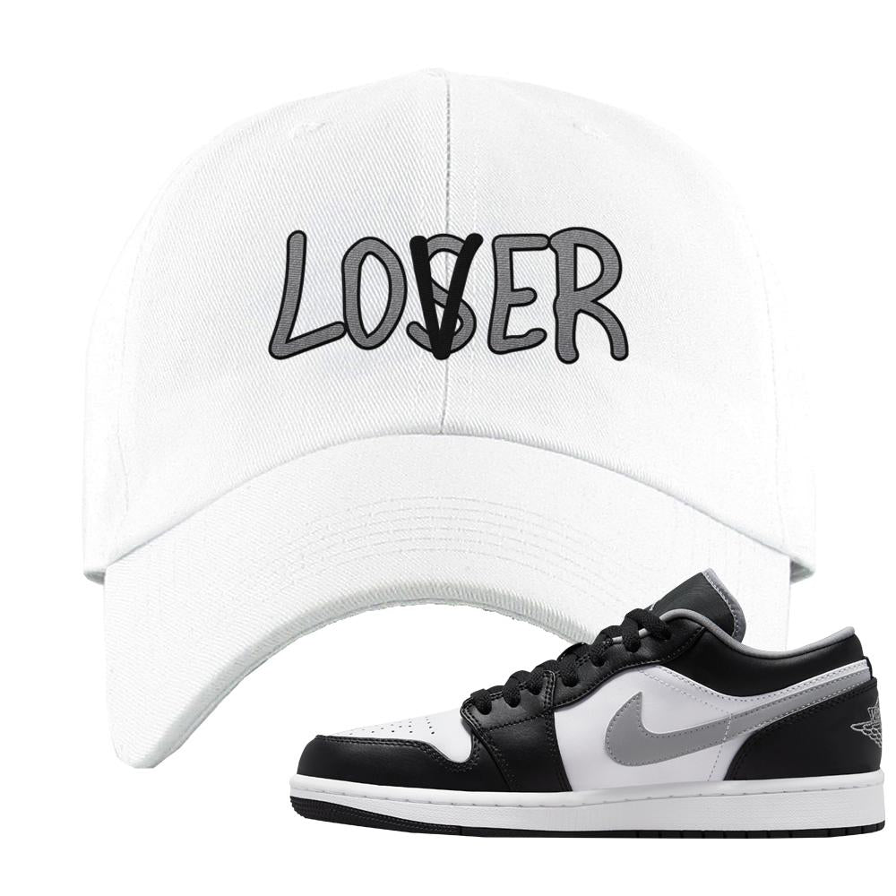 Air Jordan 1 Low Black Medium Grey Dad Hat | Lover, White