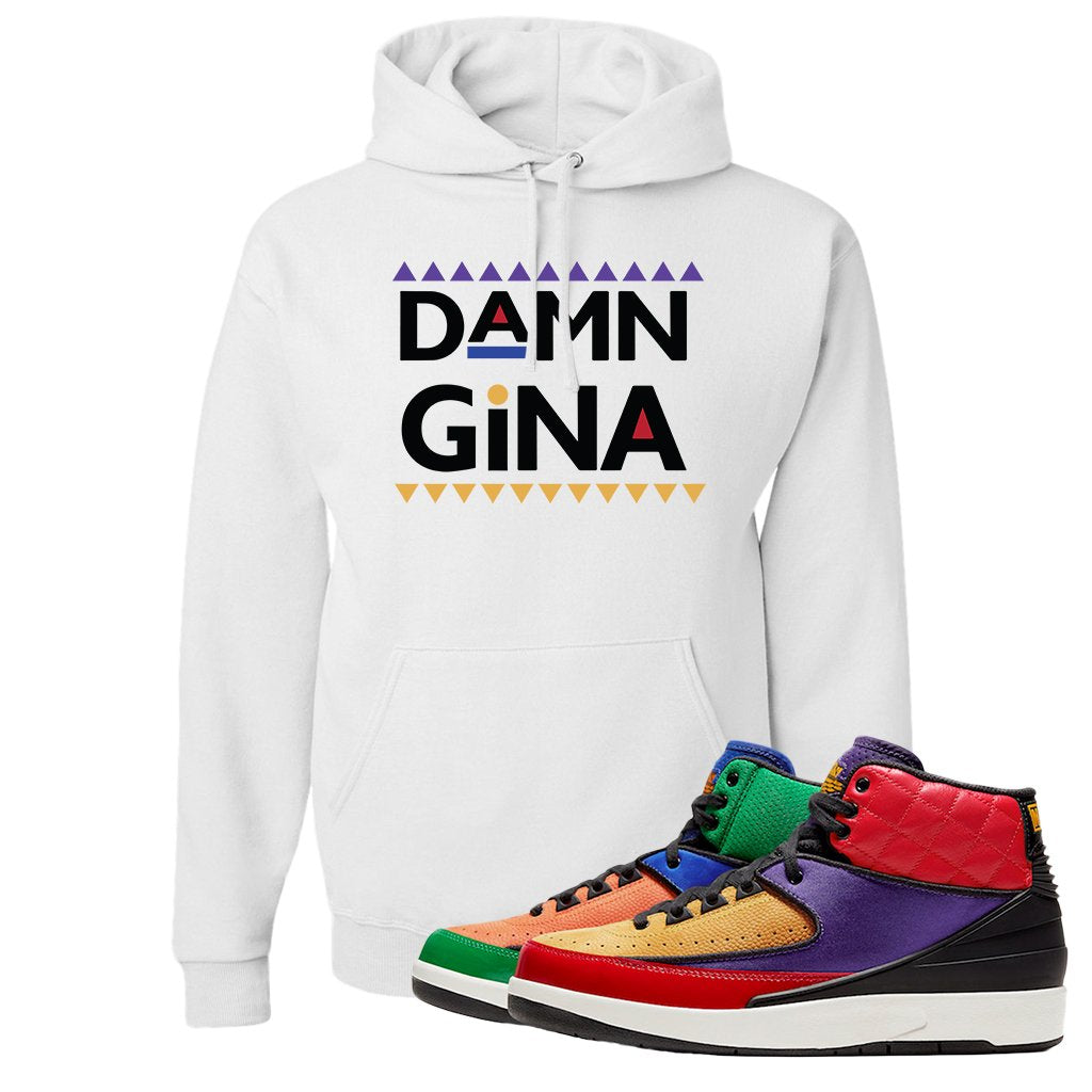 WMNS Multicolor Sneaker White Pullover Hoodie | Hoodie to match Nike 2 WMNS Multicolor Shoes | Damn Gina