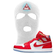 Barcelona Sweater Mid 1s Ski Mask | All Seeing Eye, White