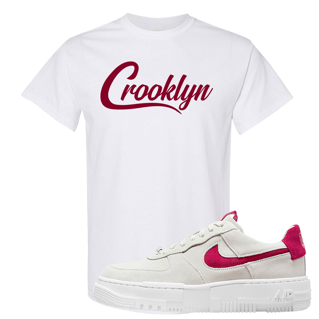 Mystic Hibiscus Pixel AF1s T Shirt | Crooklyn, White