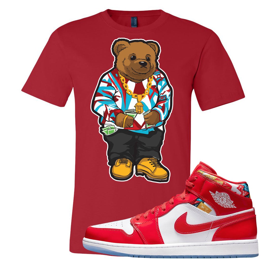 Barcelona Sweater Mid 1s T Shirt | Sweater Bear, Red