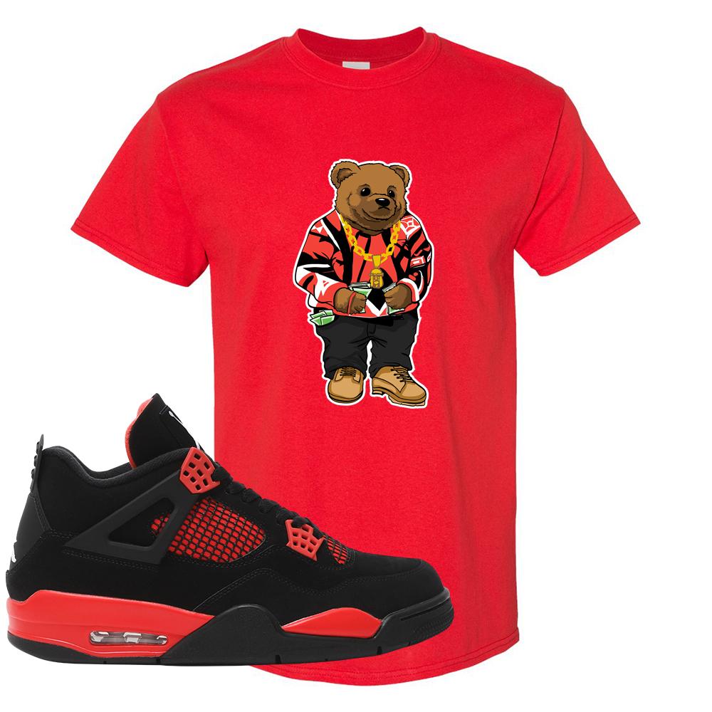 Red Thunder 4s T Shirt | Sweater Bear, Red