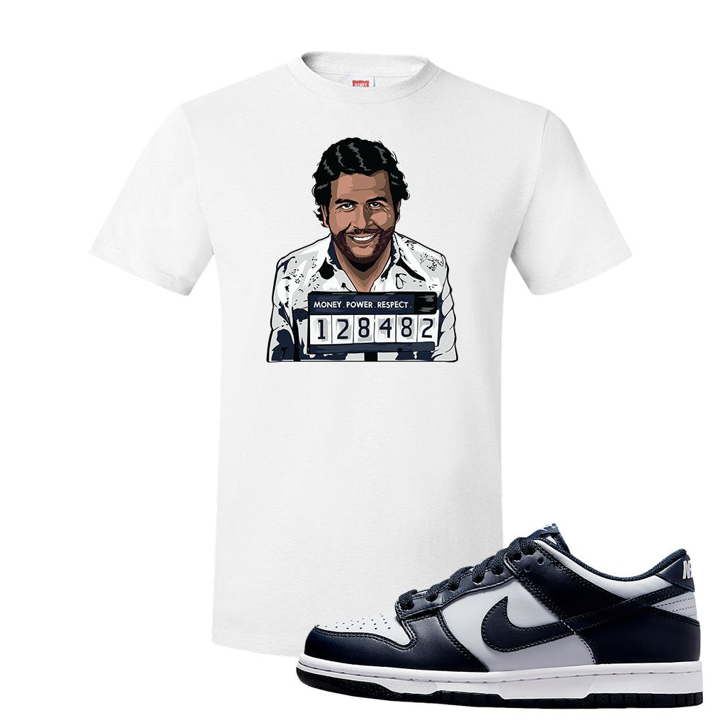 SB Dunk Low Georgetown T Shirt | Escobar Illustration, White