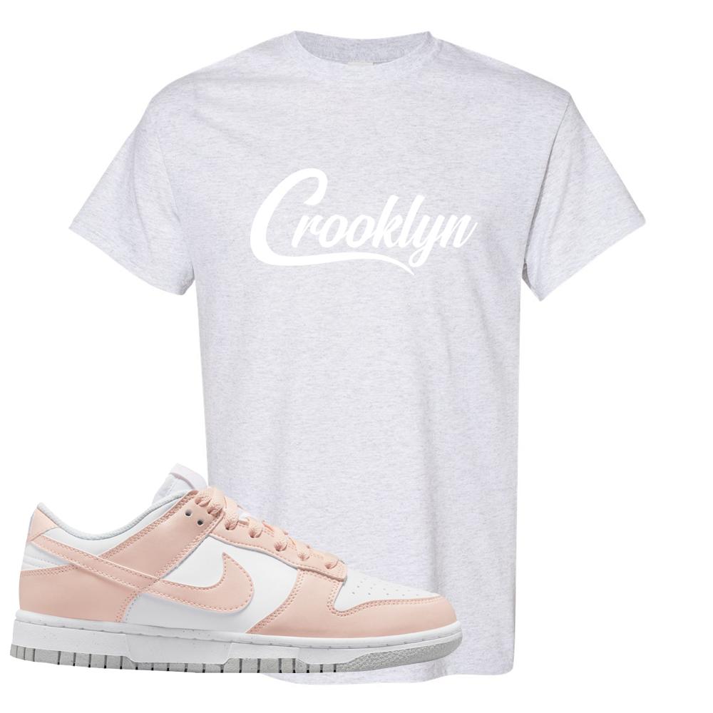 Move To Zero Pink Low Dunks T Shirt | Crooklyn, Ash
