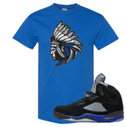 Racer Blue 5s T Shirt | Indian Chief, Royal