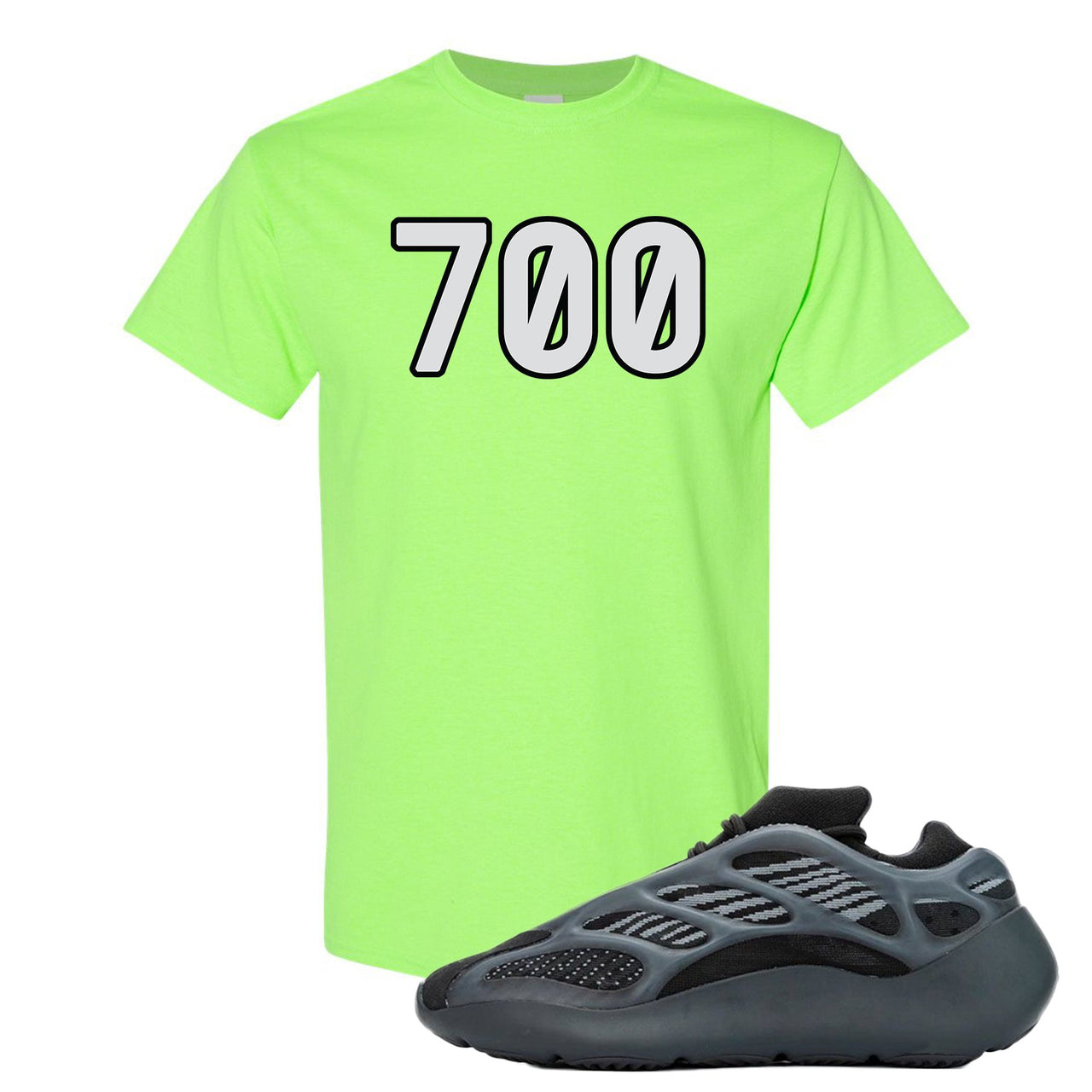 Alvah v3 700s T Shirt | 700 Logo, Neon Green