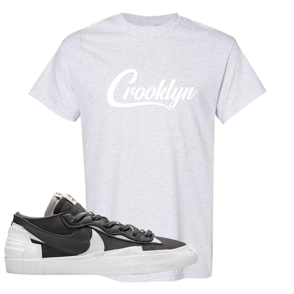 Iron Grey Low Blazers T Shirt | Crooklyn, Ash