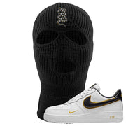 Air Force 1 Low White Gold Ski Mask | Coiled Snake, Black