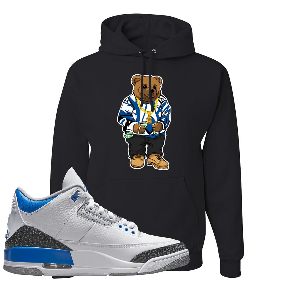 Racer Blue 3s Hoodie | Sweater Bear, Black