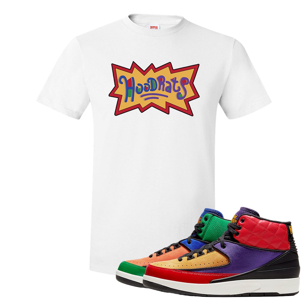 WMNS Multicolor Sneaker White T Shirt | Tees to match Nike 2 WMNS Multicolor Shoes | Hood Rats