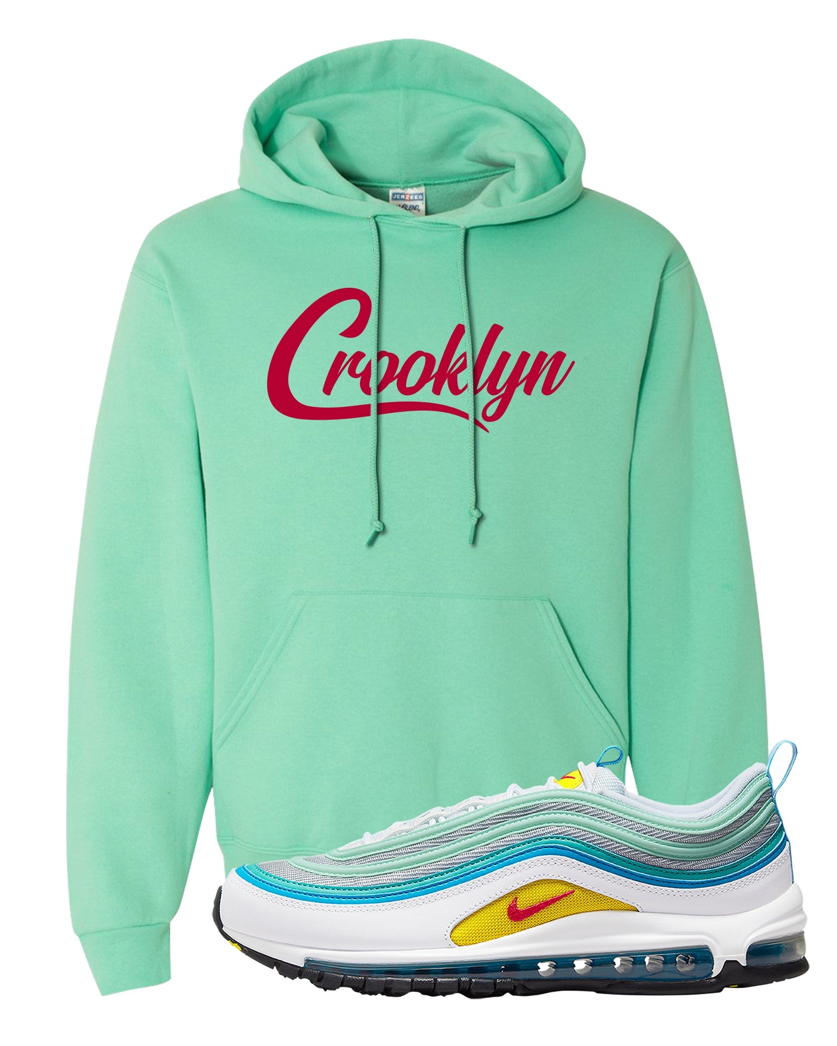 Spring Floral 97s Hoodie | Crooklyn, Cool Mint