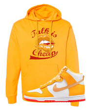 Yellow Gold Orange High Dunks Hoodie | Talk Is Cheap, Gold