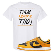 Goldenrod Low Dunks T Shirt | Them Dunks Tho, White