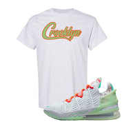 GOAT Bron 18s T Shirt | Crooklyn, Ash