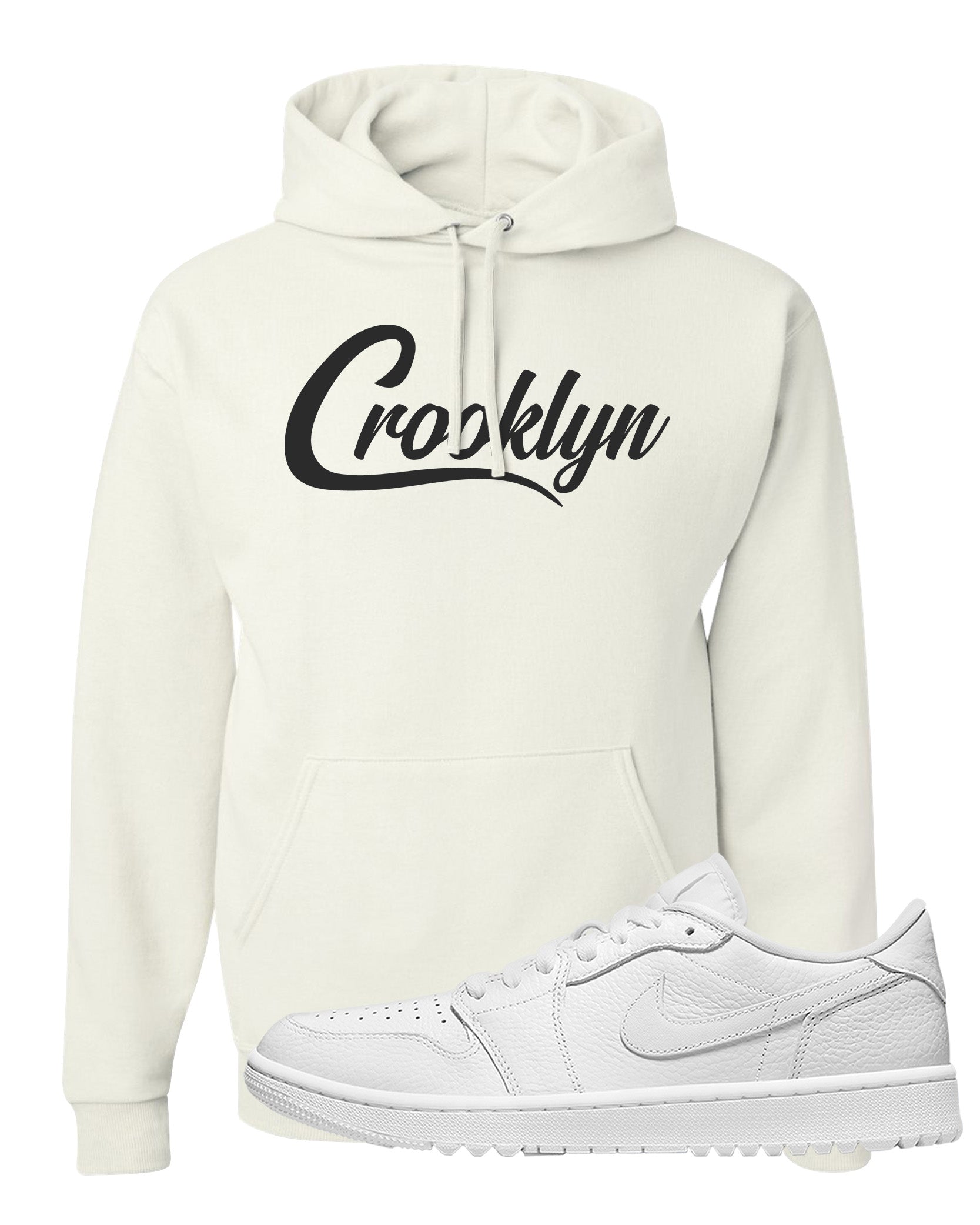 Triple White Golf Low 1s Hoodie | Crooklyn, White