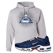 Obsidian AMRC Pluses Hoodie | All Seeing Eye, Ash