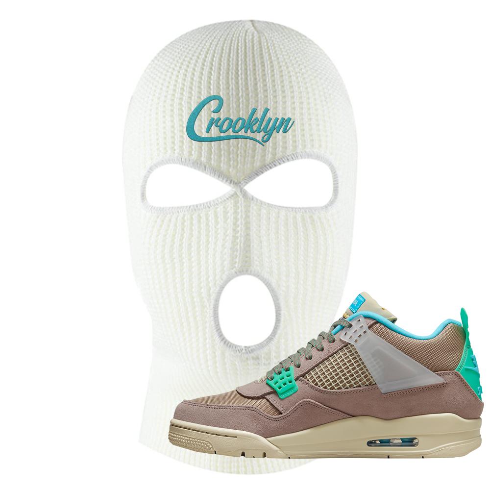 Taupe Haze 4s Ski Mask | Crooklyn, White
