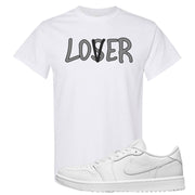 Triple White Golf Low 1s T Shirt | Lover, White