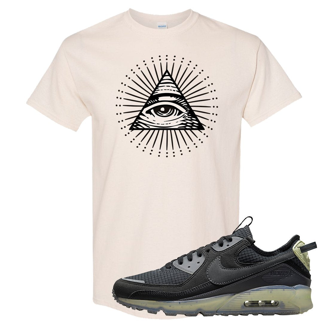 Terrascape Lime Ice 90s T Shirt | All Seeing Eye, Natural