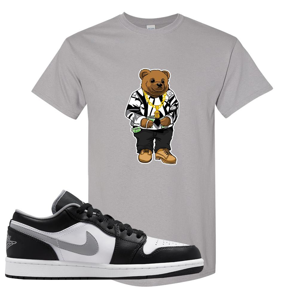 Air Jordan 1 Low Black Medium Grey T Shirt | Sweater Bear, Gravel