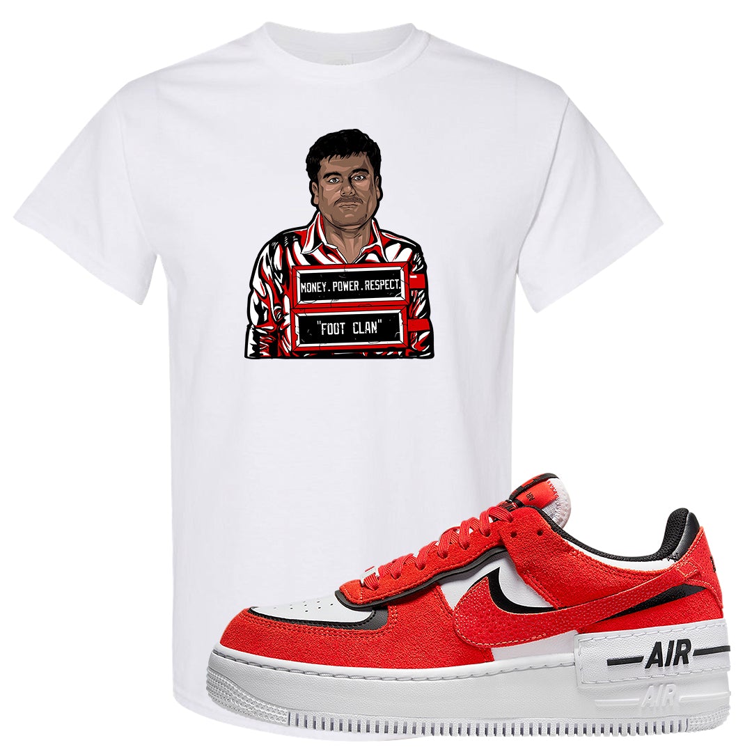 Shadow Chicago AF 1s T Shirt | El Chapo Illustration, White