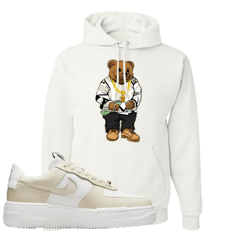 Pixel Cream White Force 1s Hoodie | Sweater Bear, White