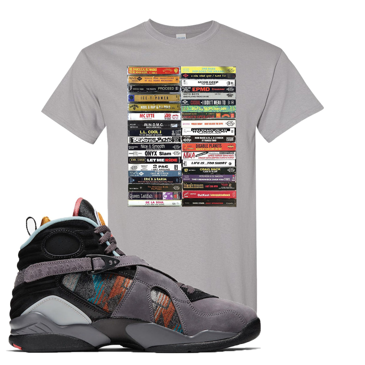 Jordan 8 N7 Pendleton Cassette Gravel Sneaker Hook Up T-Shirt