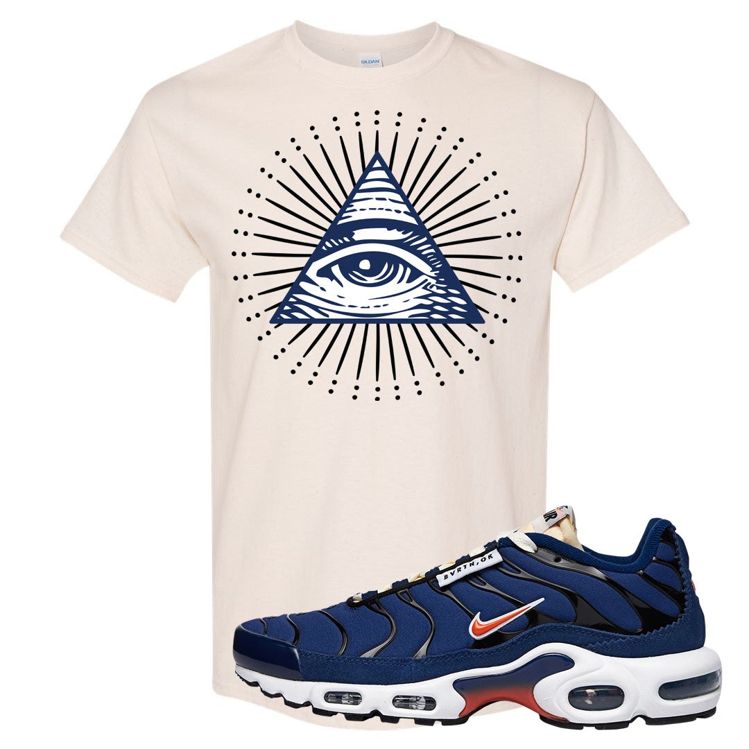 Obsidian AMRC Pluses T Shirt | All Seeing Eye, Natural