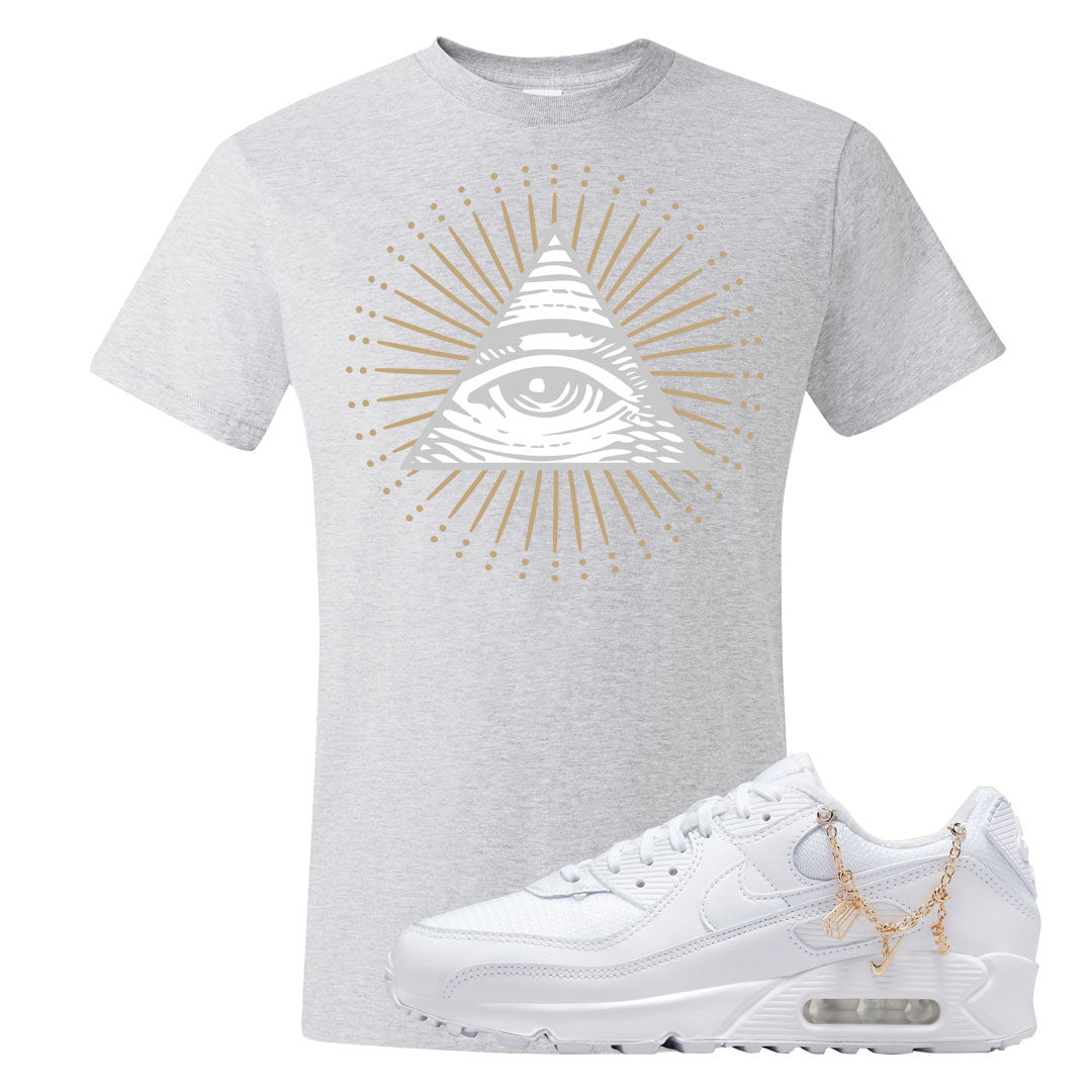 Charms 90s T Shirt | All Seeing Eye, Ash