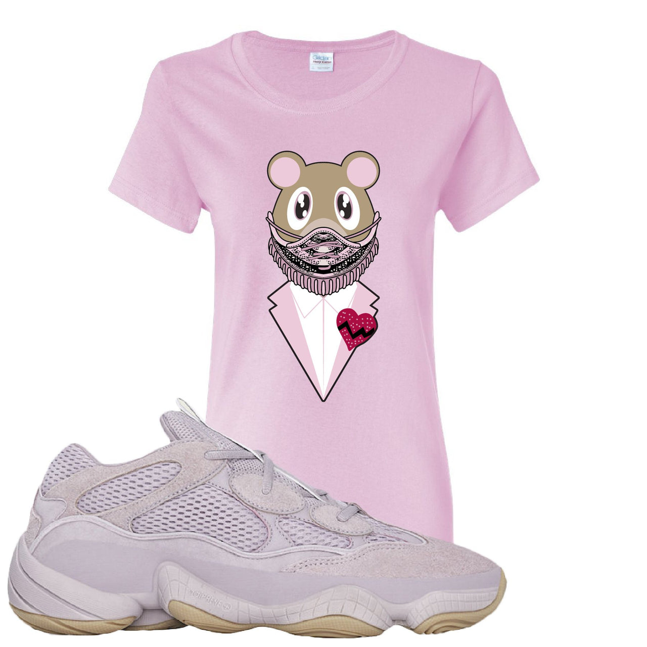Yeezy 500 Soft Vision Yeezy Sneaker Mask Light Pink Sneaker Hook Up Women's T-Shirt