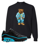 Black Blue Fury 90s Crewneck Sweatshirt | Sweater Bear, Black
