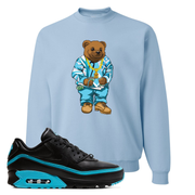 Black Blue Fury 90s Crewneck Sweatshirt | Sweater Bear, Light Blue