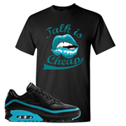 Black Blue Fury 90s T Shirt | Talking Lips, Black