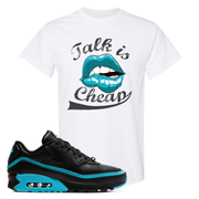 Black Blue Fury 90s T Shirt | Talking Lips, White