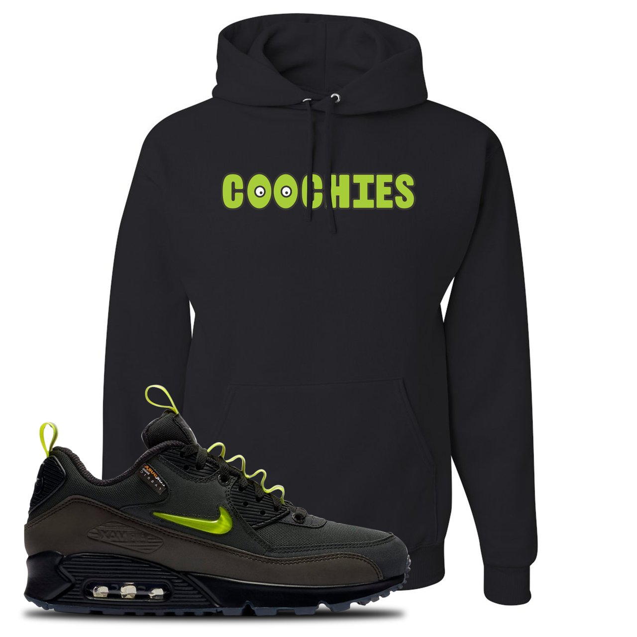 The Basement X Air Max 90 Manchester Coochies Black Sneaker Hook Up Pullover Hoodie
