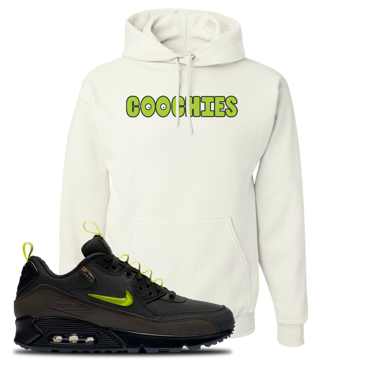 The Basement X Air Max 90 Manchester Coochies White Sneaker Hook Up Pullover Hoodie
